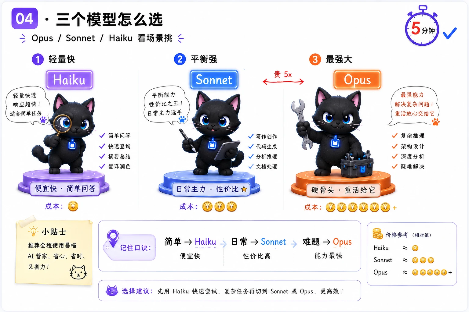 三个 Claude 模型怎么选