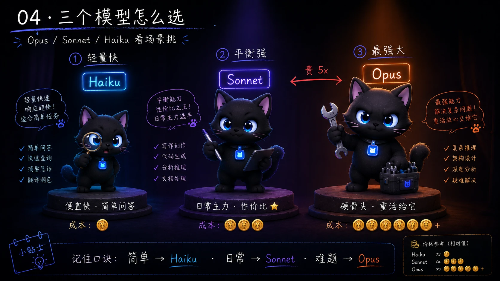 三个 Claude 模型怎么选