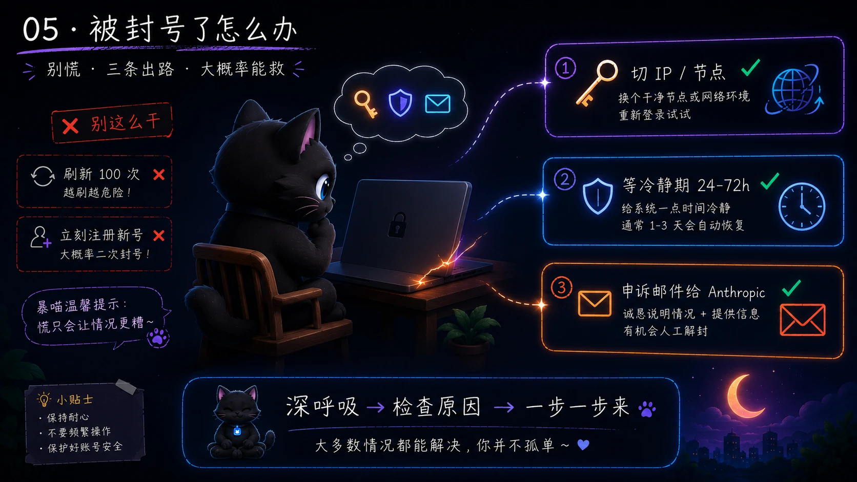 被封号了怎么办